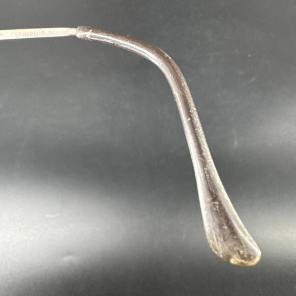 Vintage Half Rim Oversized Gold Tone Metal Frames Glasses Frames Only - Picture 6 of 16